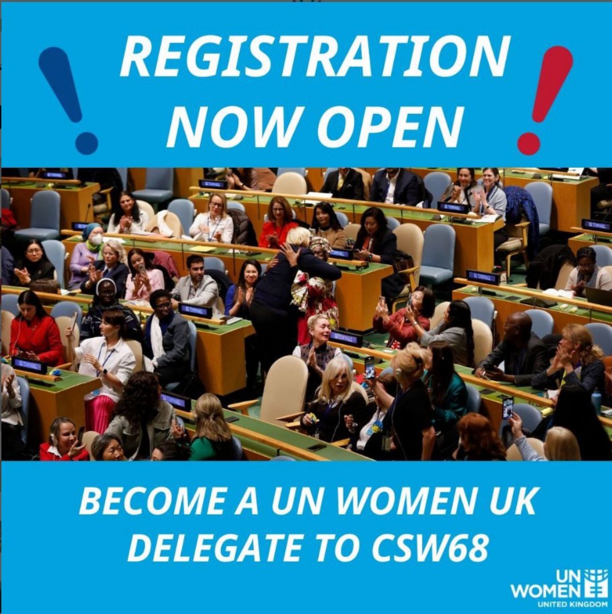 opportunitiesfy's tweet photo. 📣ANNOUNCEMENT📣
Registration is now open to join us at this year’s #CSW6
Applications close 26th February.
Click on the link below to apply to be a UN Women UK Delegate. 👇
Apply here
➡ https://t.co/P7YhXONvlk
#UNWomen #un #unitednation https://t.co/QmiaL63wpe