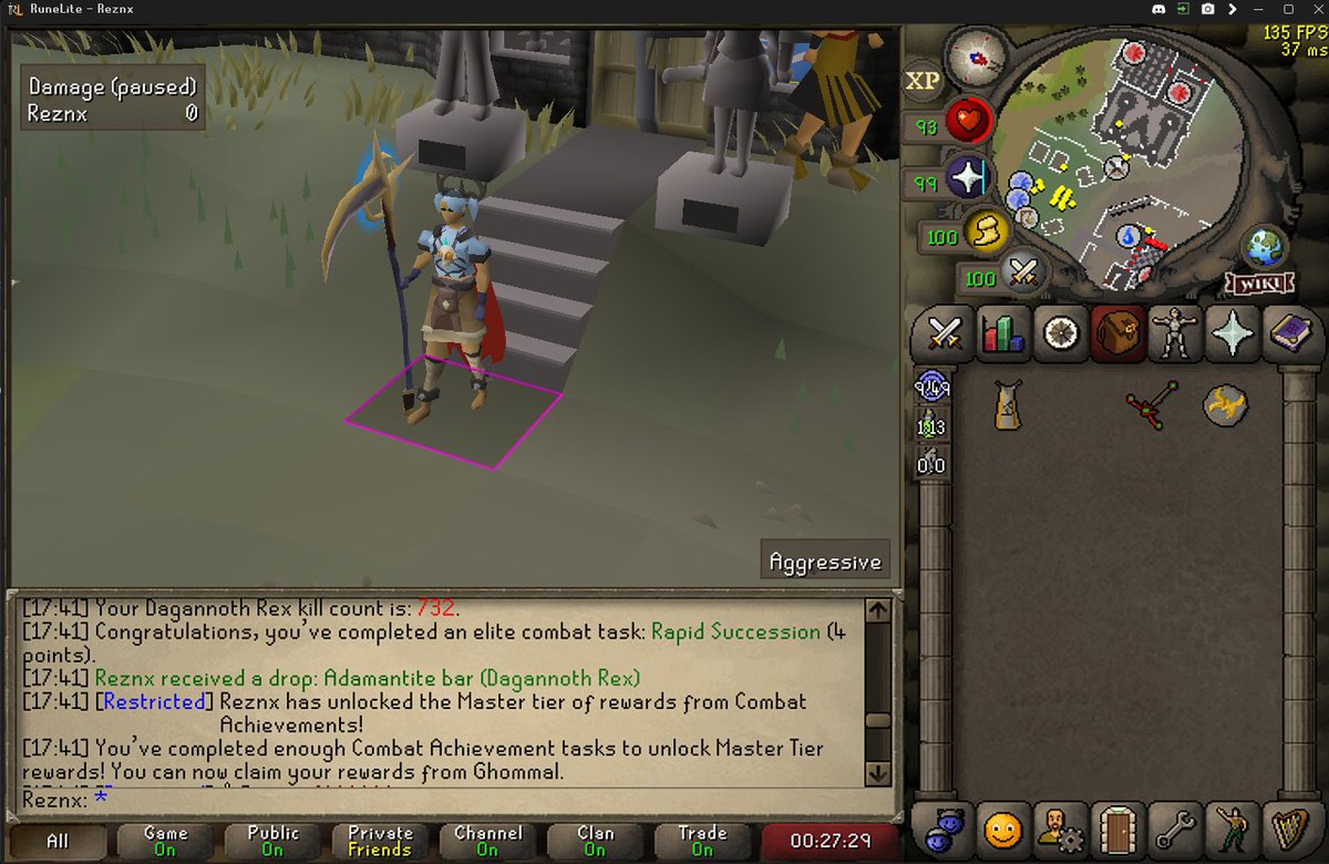 RezenixOSRS's tweet photo. Master Combat Achievements on the 1 Defence Pure
LETS GOOOO #osrs #1def #pure #pvm https://t.co/9tdrqFgnWT