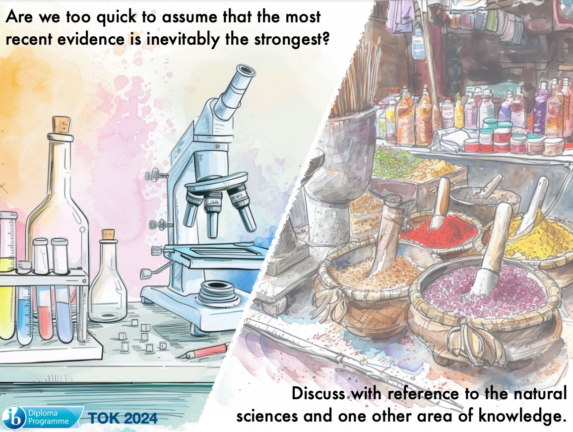 sjtylr's tweet image. #IBTOK Questions 2024

"Are we too quick to assume that the most recent evidence is inevitably the strongest?"