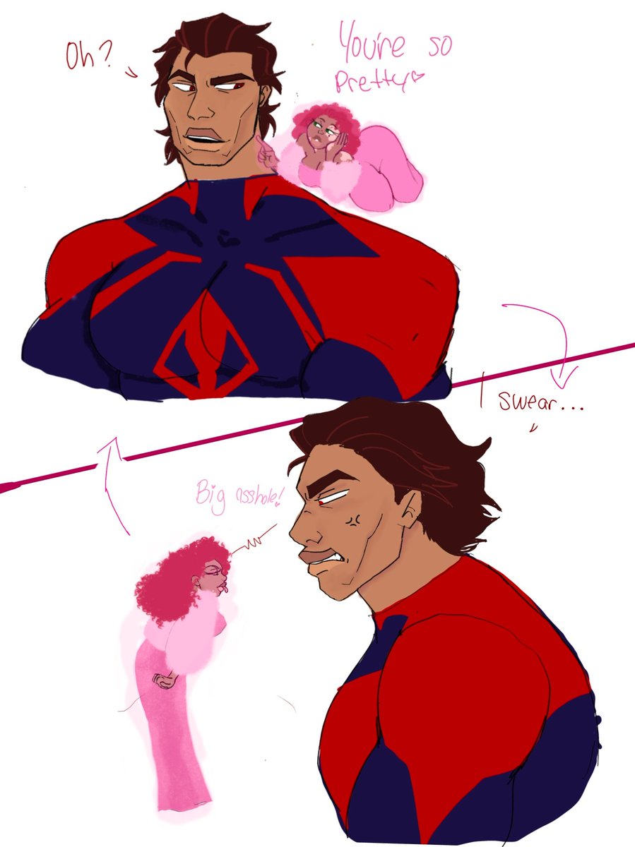 NikkiPen1's tweet photo. Saw everyone doing this, decided to give it a shot with Roxanne ! (R.O.X.I: Realistic, Organic, Xenial, Intelligence)

She's Miguel's emotional Support AI-

#spidersona #AcrossTheSpiderVerse #MiguelOHara #lylasona #digitalart https://t.co/eBZRQs0QoF