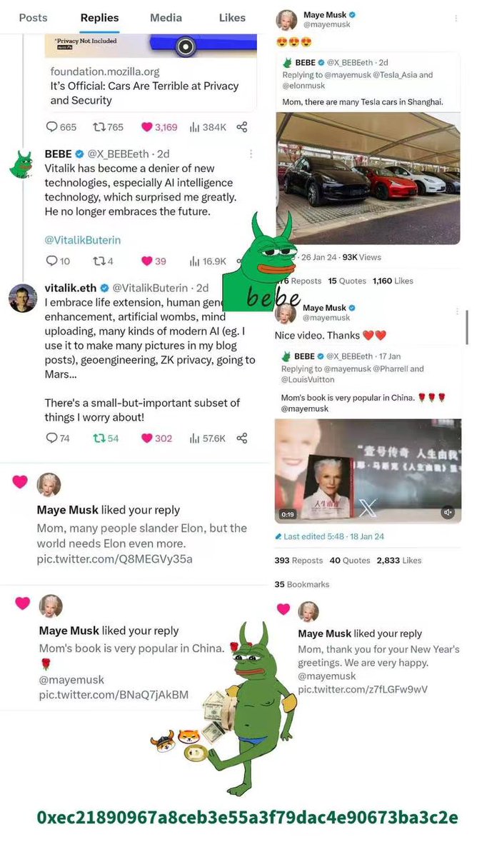 ehco1008's tweet photo. @Gem_Sheriff $bebe has the potential of multiple divine coins:
1. Completely belong to the community, twice return to zero Nirvana rebirth $shib
2. The image of the combination of frog and dragon $pepe dog king
$bebe # bebe @ X _ BEBEeth
CA: 0xec21890967a8ceb3e55a3f79dac4e90673ba3c2e https://t.co/qjQ6W18yOP