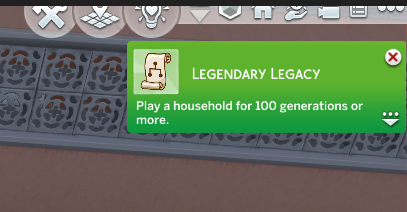 Sims4Sarah's tweet photo. It happened! I started this quest on January 12,2021 and the 100th generation as FINALLY born.  Legendary Legacy indeed! #TheSims4 @TheSims https://t.co/mxpihgB3ZK