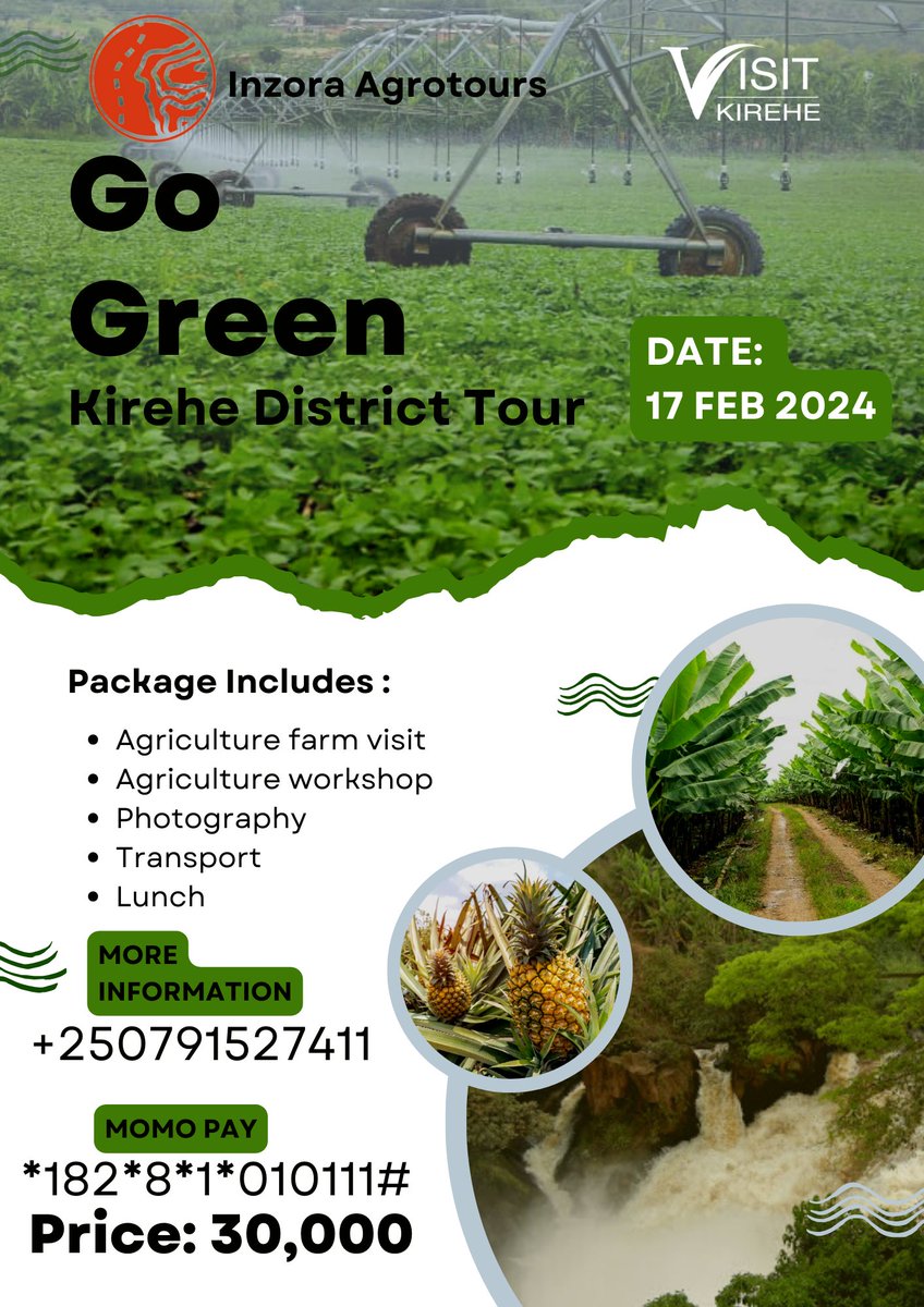Nshuti_Ezira's tweet photo. Hot deal, people, 
Give back #Kucyaro 🥰 &amp; support local farmers! 
Choose sustainable travel and join our AgroTourism Tour, which helps preserve agriculture and the environment.
#GoGreen 
#InzoraTourism
#VisitKirehe

@NzirabatinyaMo4 https://t.co/0iFcq4reSY
