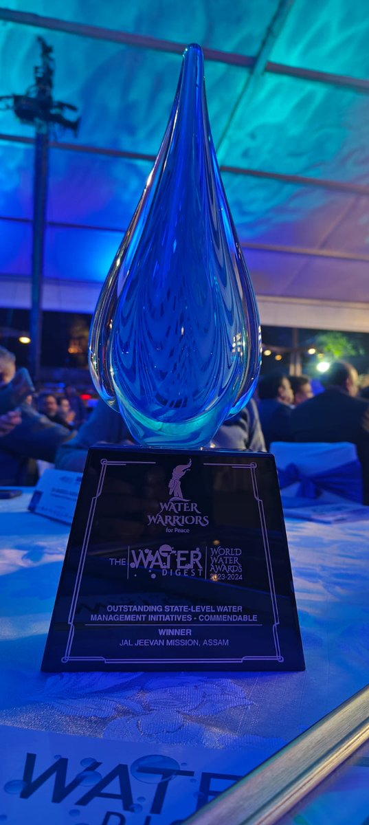 🏆 Honored to announce that Jal Jeevan Mission, Assam clinched the 'Water Digest World Water Award' for 'Outstanding State-Level Water Management Initiative'! 

Kudos to the Jal Doot Programme and our dedicated team for transforming water accessibility. 🚰👏 

#WaterHeroes