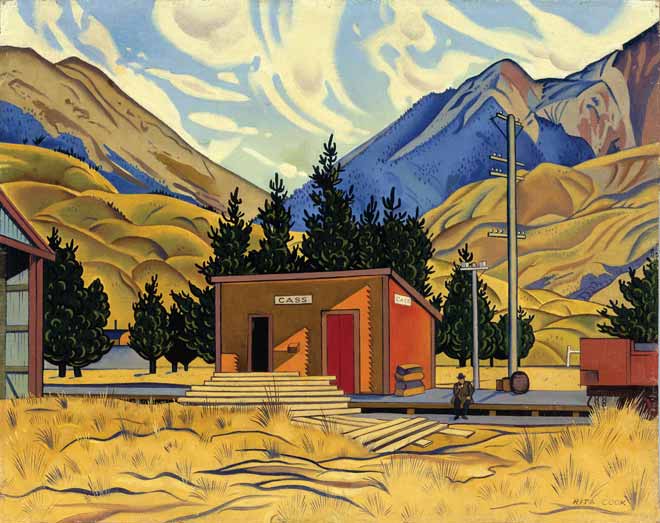 Cass railway station,1936 by New Zealand painter Rita Angus #WomensArt
