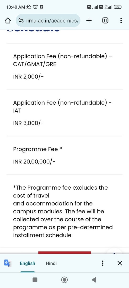 Am I reading it right??? 20L plus fees for an online mba. #onlineMBA #IIMA