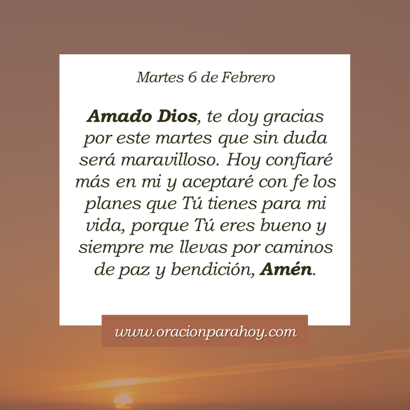 OracionParaHoy's tweet photo. Oración para hoy 6 de febrero: https://t.co/TXofEqBPwF