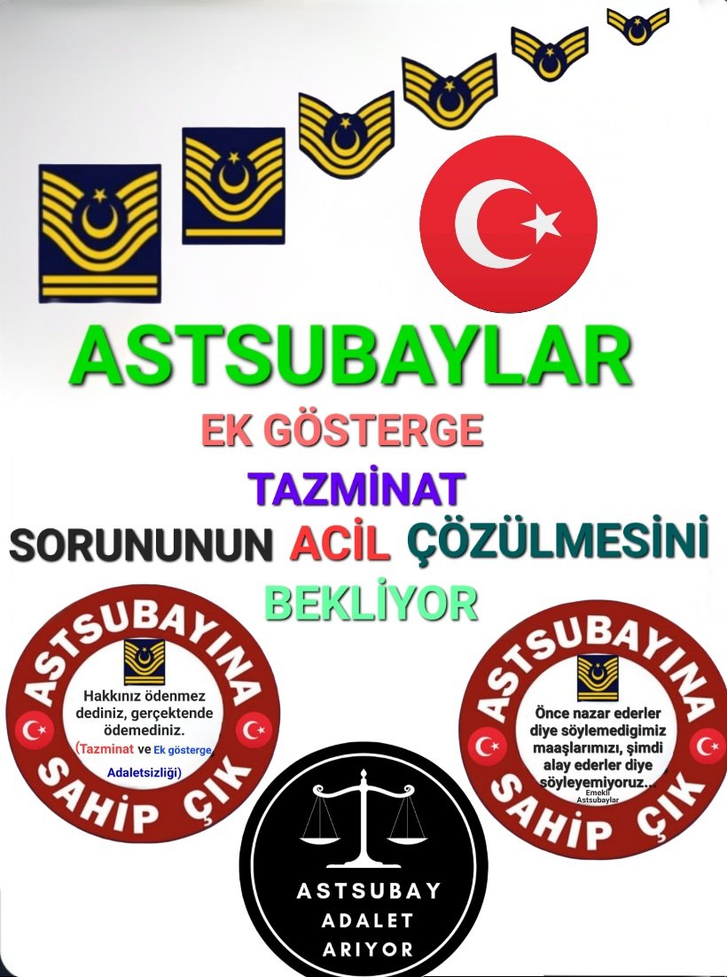 Hakan1071Hak's tweet photo. EMEKLİ ASTSUBAY MAASLARI SOSYAL YARDIMA DÖNÜŞMÜŞTÜR.
#AstsubayGeçinemiyor
Hak, hukuk, adalet
@RTErdogan
@tcsavunma
@HMBakanligi
@TSKGnkur
@cnnturk
@ahaber
@KanalD
@ntv
@FOXhaber
@cnnturk https://t.co/1E9CMzzJ6E