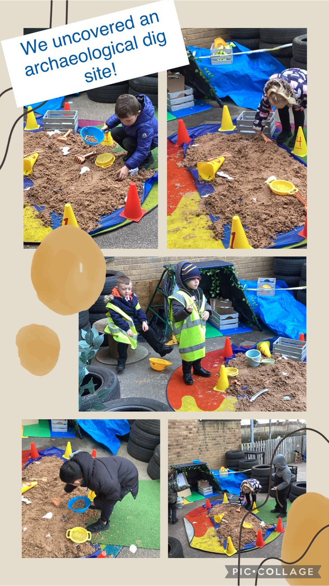 I’m in love with the recent addition to our outside provision. To culminate our dinosaur topic, we have uncovered an archaeological dig site full of bones. I wonder who they belonged to? @KingsHeathPri @khpa_h @khpa_d @d_khpa