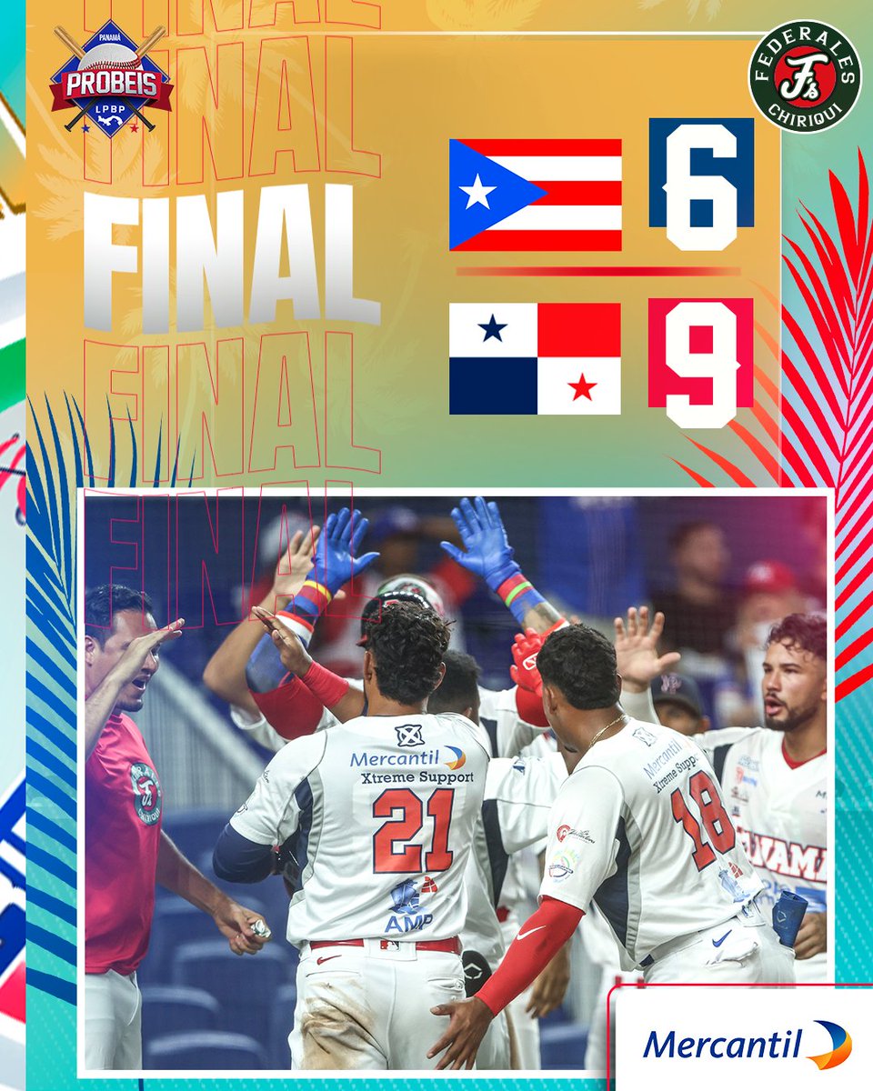 ¡CLASIFICAMOS INVICTOS en la Serie del Caribe! Vencimos a Puerto Rico con marcador de 9 - 7.

Clasificamos 🇵🇦🇵🇦🇵🇦

#FederalesDeChiriqui #SerieDelCaribe #Miami2024🌴 #HomeOfBeisbo