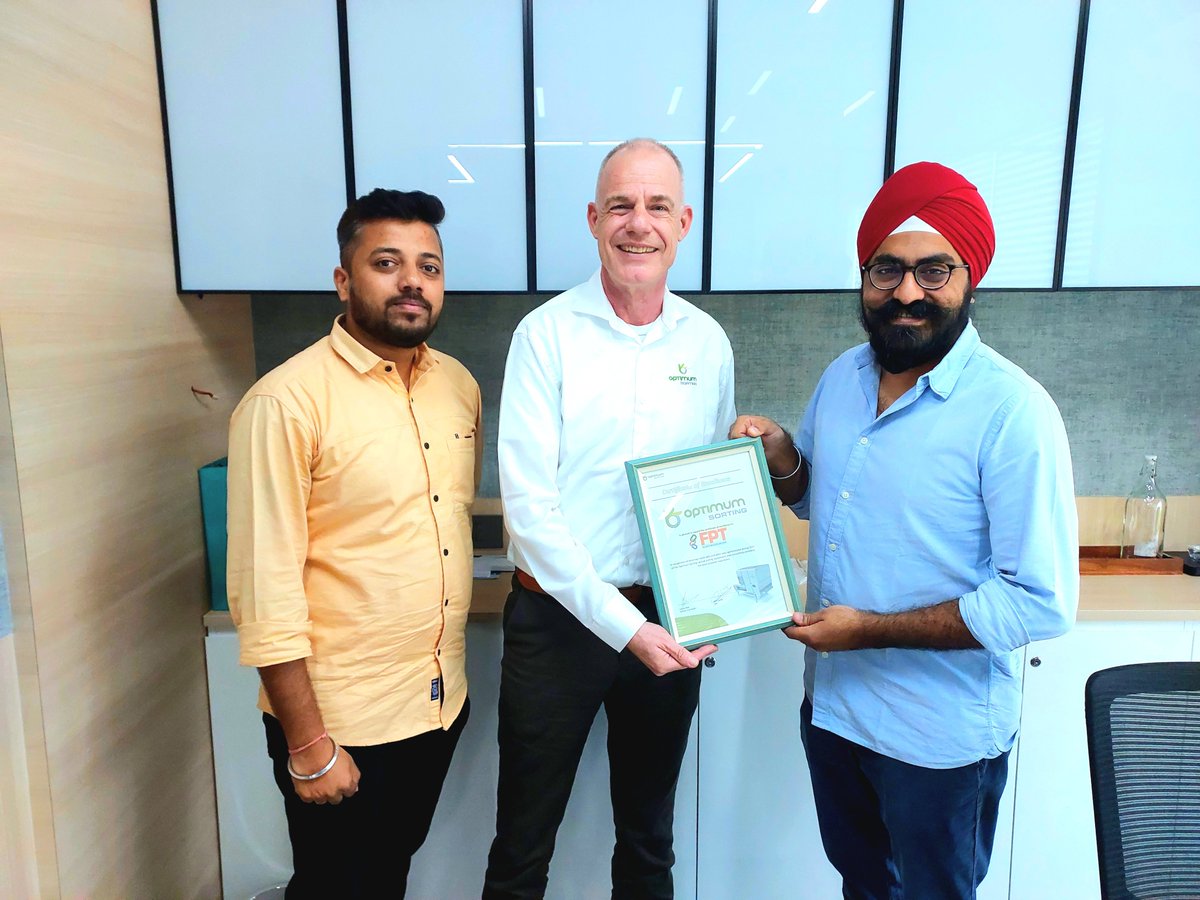 🎉 Exciting News Alert! 🎉

We're thrilled to announce that Kiron Food Processing Technologies has been awarded the first Optimum Sorting Certificate of Excellence! It's a true testament to the dedication and hard work of our team.

#Foodprocessingequipment #Teamwork