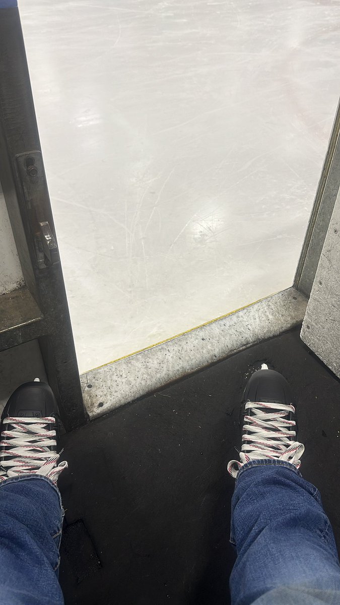 There’s nothing like the feeling as a 49 yr old working on basic hockey skating drills getting hyped up by way too young figure skaters at the open skate.   #beerleaguehockey #hockey