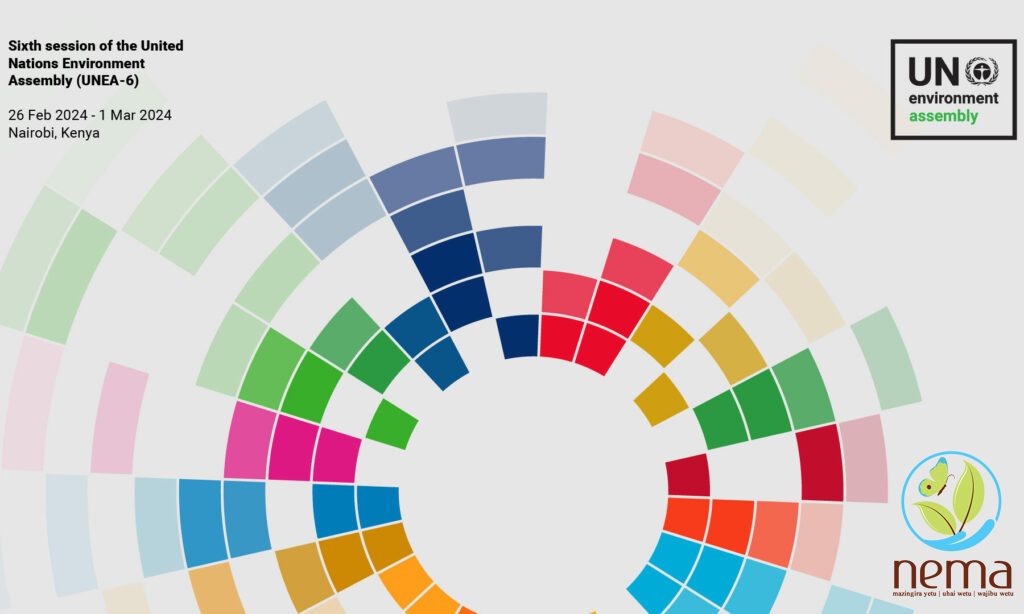 The Sixth session of the United Nations Environment Assembly (UNEA-6) will take place from 26th February to 1st March, 2024 <a href="/UNEP/">UN Environment Programme</a> Nairobi.

UNEA aims to help restore harmony between humanity and nature, improving the lives of the world’s most vulnerable people.

UNEA-6 will focus