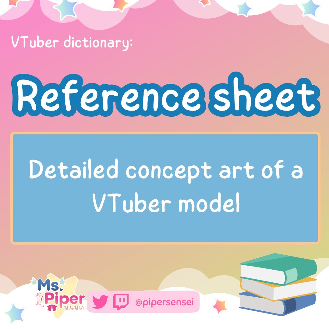 📚VTuber Dictionary📚 This week's phrase: Reference sheet (Feel free to drop yours in the comments as an example!)