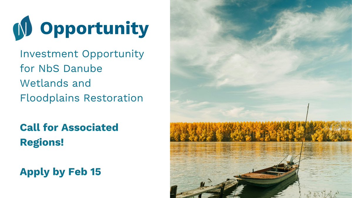 📢Are you a region along the Danube?💧 Are you committed to wetland conservation, innovation, and collaboration? 🌿Apply for funding by Feb 15👇 networknature.eu/danube-wetland… #naturebasedsolutions