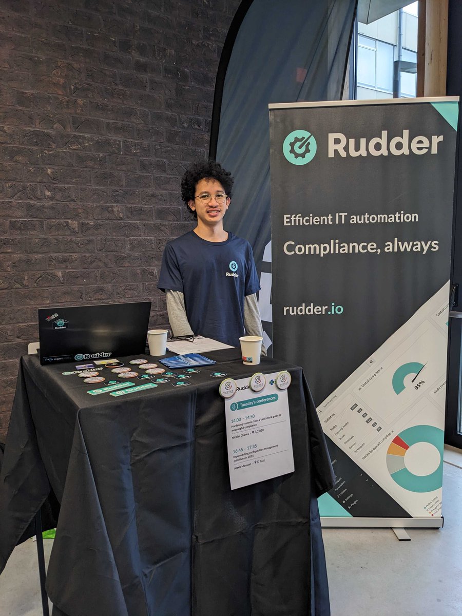 rudderio's tweet image. Second day of the @cfgmgmtcamp! 📅Our team is still present and waiting for you on our booth! 

And don&apos;t miss our conferences on #hardening #CIS and #ConfigurationManagement 👉rudder.io/webinars-and-t…

#CfgMgmtCamp