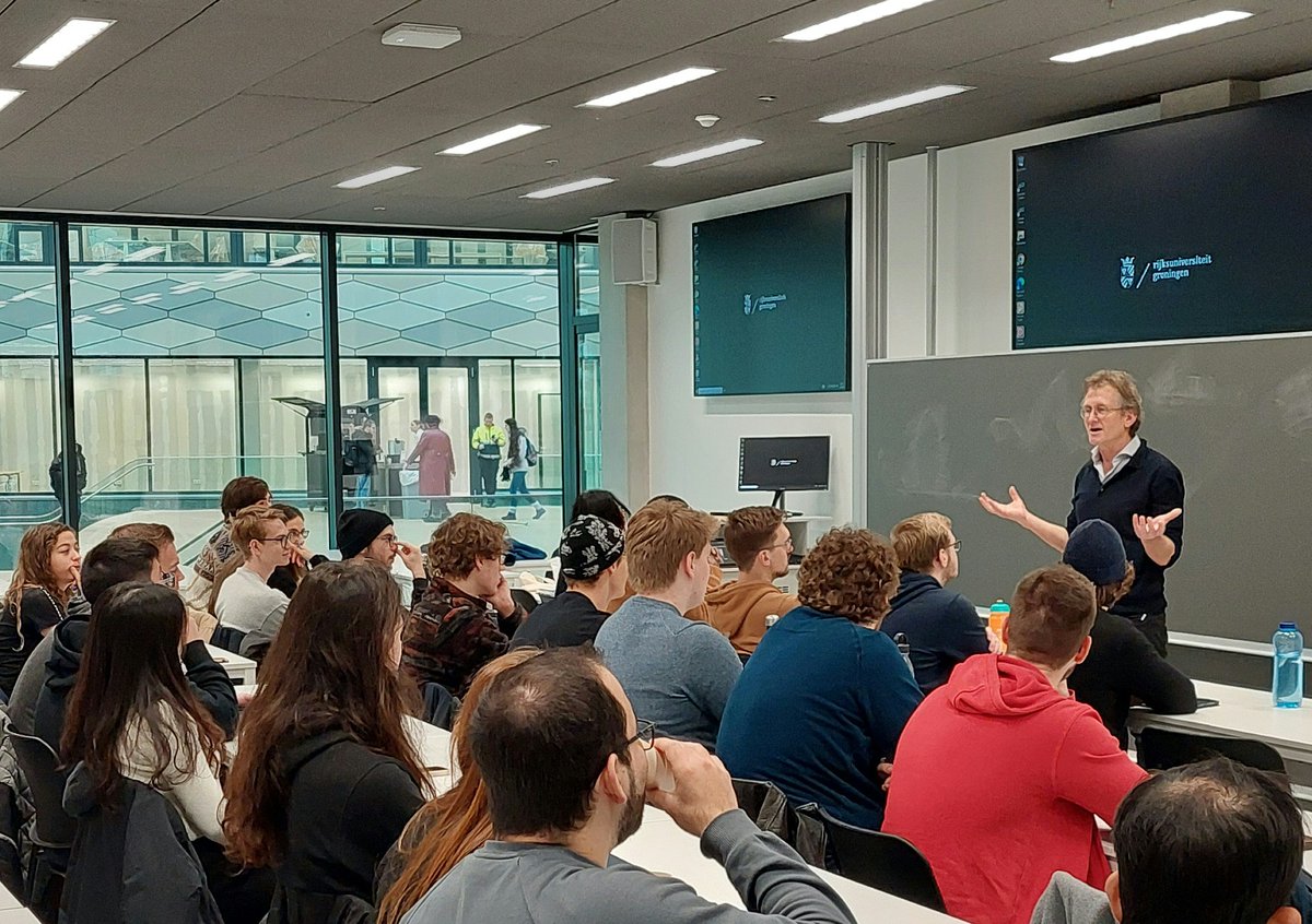 univgroningen's tweet photo. The Feringa Building is open for business! 🤩
Yesterday, Ben Feringa himself held the first lectures in the brand new home for the Faculty of Science and Engineering 🏠
Check out how it went below 👇
https://t.co/EQI38Q0BHs @ScienceLinX @FeringaLab @JoostWMFrenken https://t.co/dXrxXbGa4h