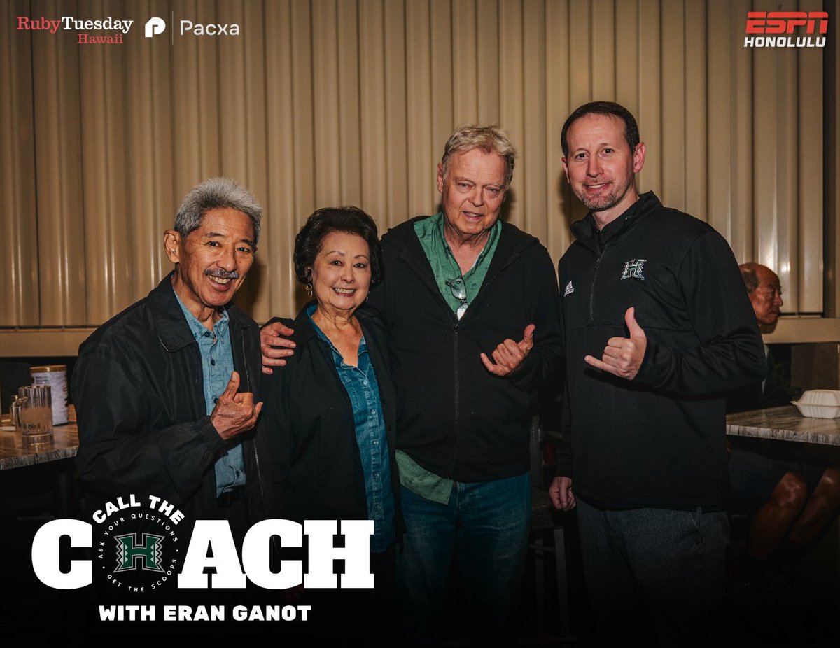ESPNHonolulu's tweet photo. Awesome show tonight with @EranGanot at Ruby Tuesday in the Moanalua Shopping Center!

#CallTheCoach #ESPNhonolulu https://t.co/pQTCDn3i97
