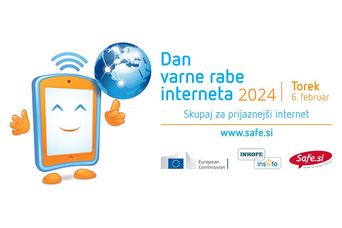 [DAN VARNE RABE INTERNETA, 6.2.]‼️ Danes je dan varne rabe interneta. Pridružite se nam in skupaj z nami obeležite ta dan: safe.si/dan-varne-rabe…
#SID2024 #SaferInternetDay