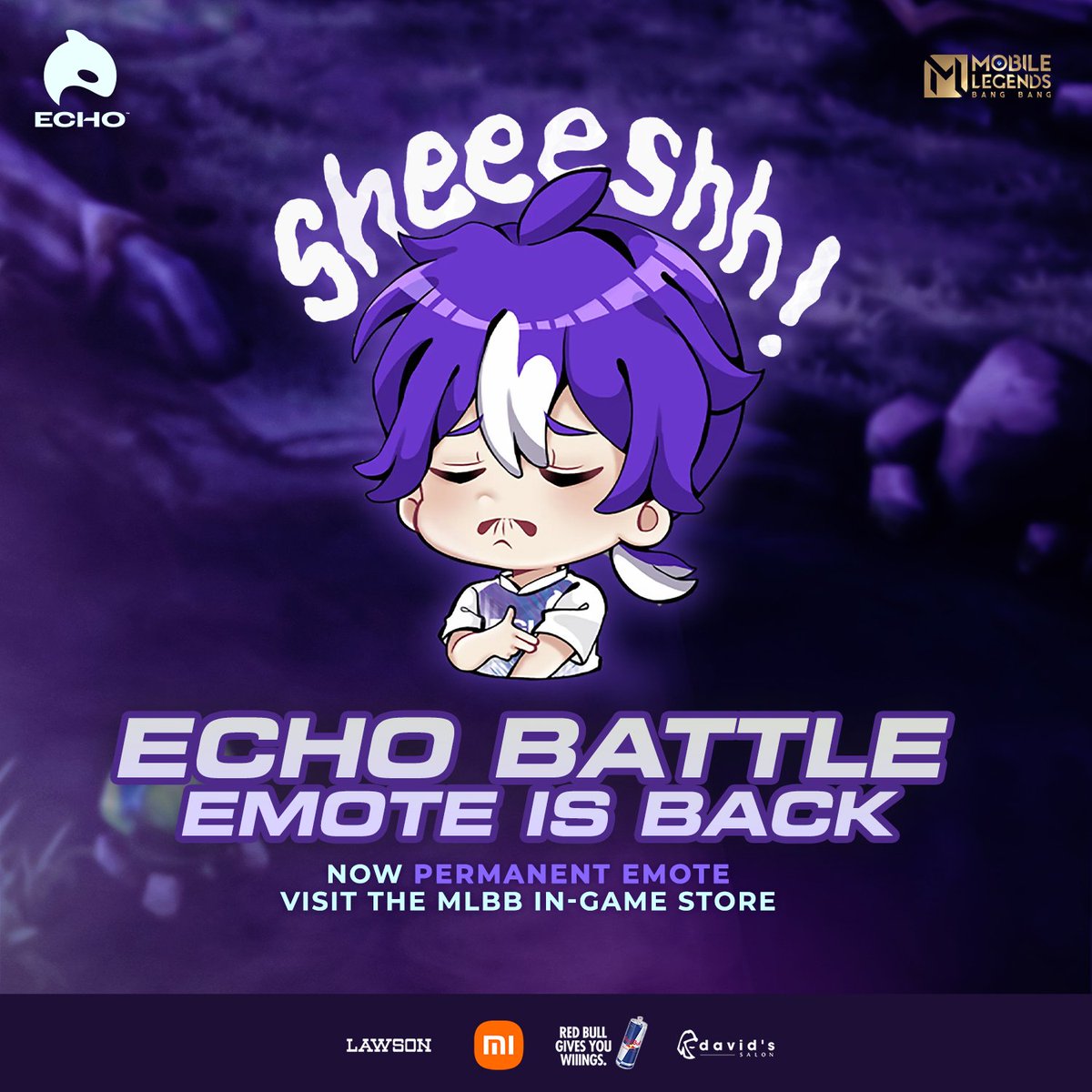 teamliquidph's tweet photo. Unli Sheeeshh na ulit because the ECHO Battle Emote is back! 🫦

Now available at the MLBB in-game store for only 109 dias. 💎

#RedBullPH #GivesYouWiiings #EchoLoud #EchoProud #ECHO https://t.co/WUsLLeqqxK