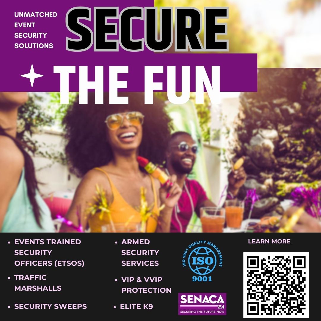 Ever wonder what the secret formula to a successful event is? Our team is dedicated to providing top-notch security so you and your guests can have a fun, memorable experience knowing you're in good hands. Relax and enjoy your event, your safety is our priority. #MainaAndKingangi