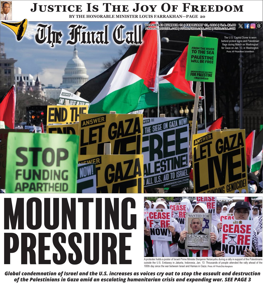 fontainedeon's tweet photo. Peace  JUSTICE OR ELSE!  Thats The Cry!  

Please Spread The Word. The Latest Edition Of The Final Call Is Here. 

40 Pages Of Truth. News You Can Use.

Please Subscribe @store.finalcall.com, https://t.co/VBwYH8jA2l &amp; or call 866-602-1230 ext 200

Your support is most appreciated https://t.co/sWatISg5w7