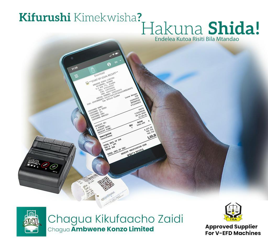 vfdsupport's tweet photo. Maisha huanza na mimi, mabadiliko huanza na wewe, tunathamini kila wazo lako kulifanya halisi, Biashara yako inathamani kumbwa kwako, lakini sisi wajibu wetu ni kuipa uhai zaidi.
Wajali wateja wako, tumia V-EFD kutoa risiti za TRA🧾 kupitia simu yako.
0710228801 https://t.co/KDxG5StudB