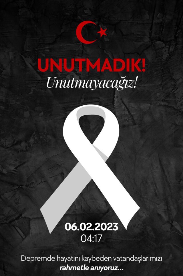 canertat's tweet photo. 6 Şubat 2023’te saat 04:17’de meydana gelen ve 11 ilimizin etkilendiği Kahramanmaraş merkezli depremlerde hayatını kaybeden vatandaşlarımızı rahmetle anıyoruz… Başımız sağolsun https://t.co/UbxT3kLgqb