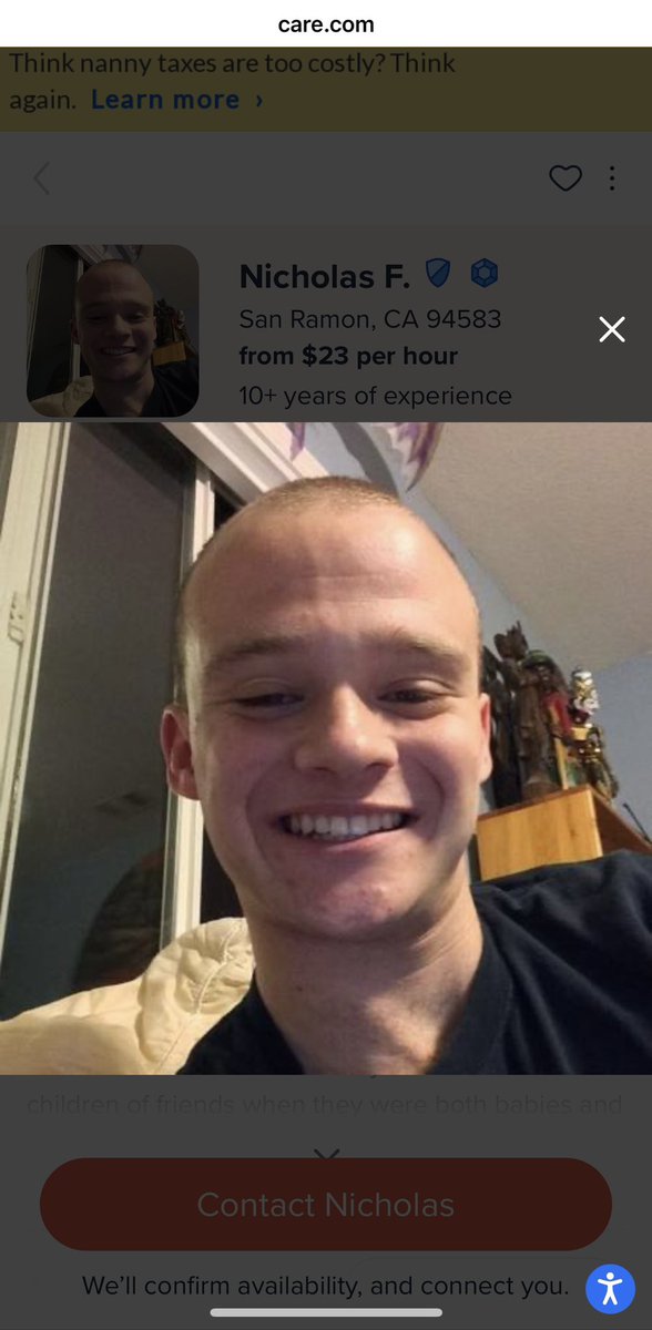 KatFierce's tweet photo. @CareDotCom is this guy serious? All I did was click on the“uninterested” button. WHAT DO I OWE HIM? #caredotcom says that I can block him but he’s still able to see my job posts??  How is this site secure? Makes me think twice about using #caredotcom #nicholasf #sanramon #manny https://t.co/Ac2GdiU8aO