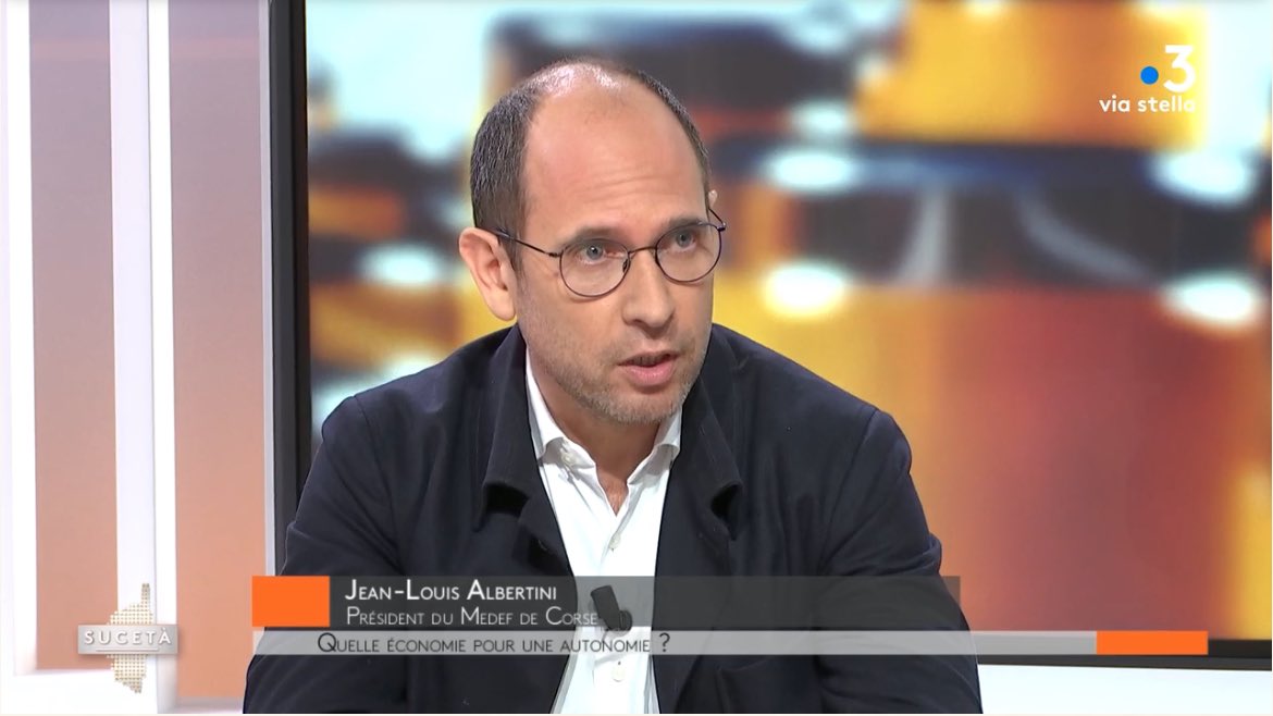 📺 L’économie en question dans le cadre du processus d’autonomie. Notre Président, JL Albertini était l’un des invités pour en parler sur le plateau de Sucetà, le magazine de France 3 Corse Via Stella. 
➡️ france3-regions.francetvinfo.fr/corse/programm…
