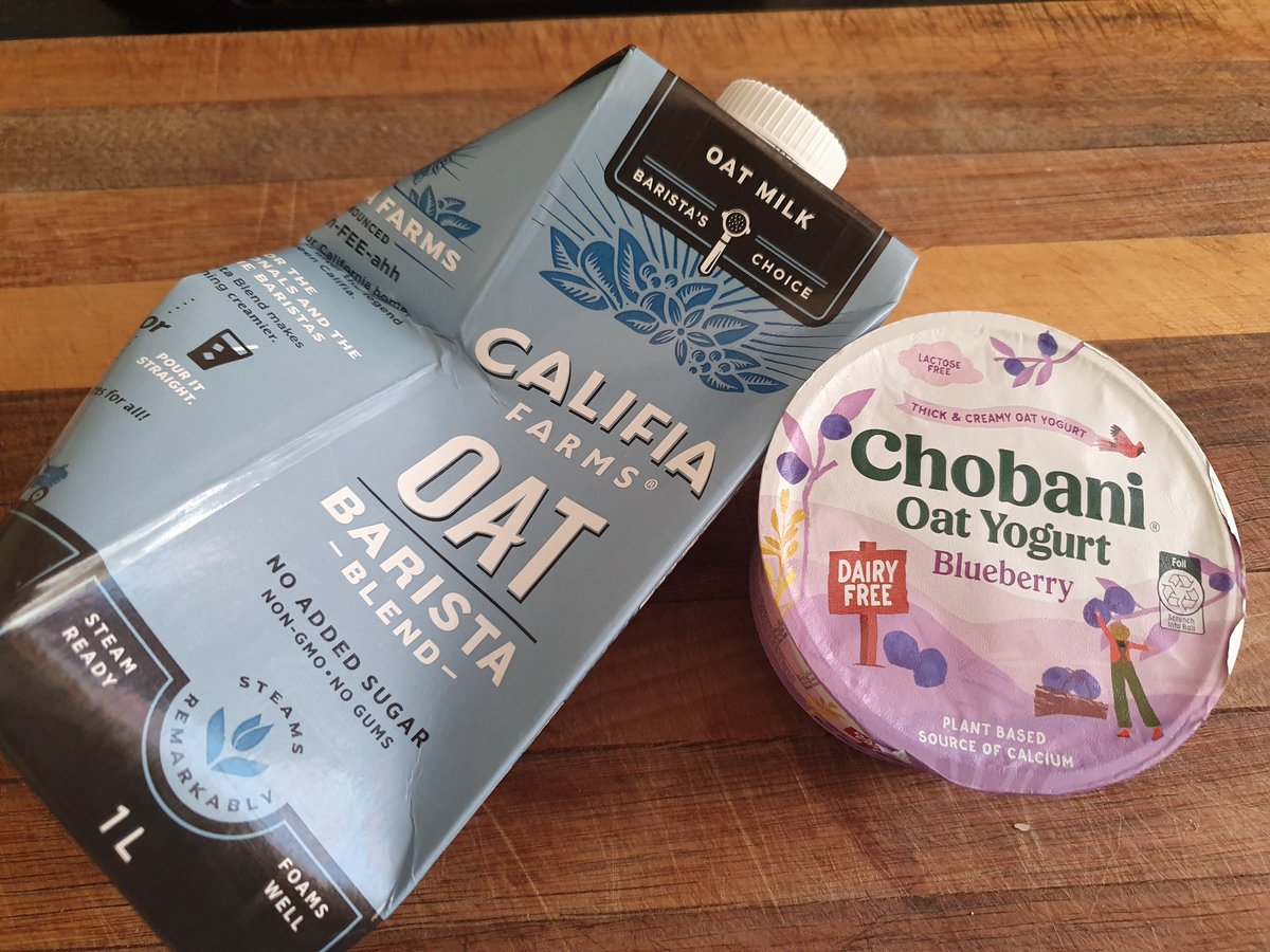 The oat war has erupted in our house as daughter 1 has returned from 7 months overseas and discovered her Dad has become a #oatconvert and is consuming all the milk! Newly discovered oat yoghurt proved an effective peace offering🥰