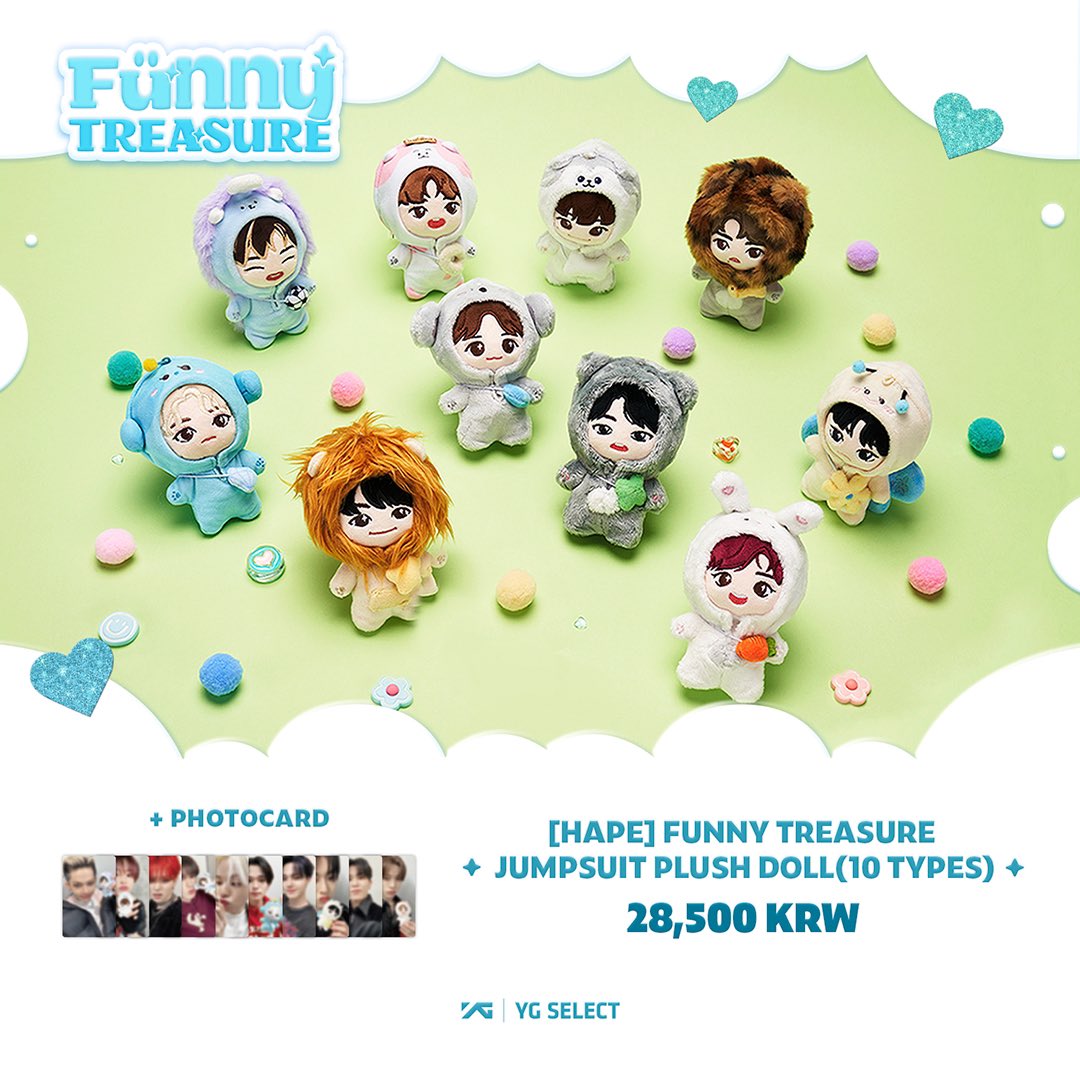 TREASURE PLUSH DOLL ぬいぐるみ トレカ アサヒ トレジャー
