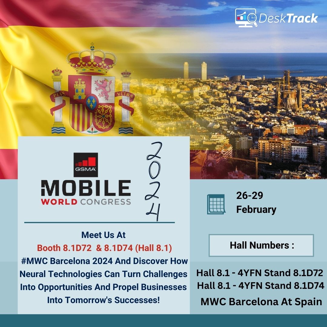 desk_track's tweet photo. #DeskTrack empowers you to make informed business decisions by assisting you in identifying potential dangers within your company.
#TimeManagement #MWC24 #SpainTechEvent #Technology #TechEvent #ProductivityMonitoring #EmployeeMonitoringSoftware #WorkFromHome #Spain #barcelona https://t.co/LKxs4paBuw
