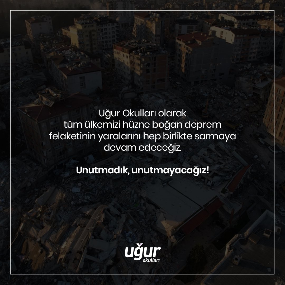 Merkez üssü Kahramanmaraş olan ve birçok ilimizi olumsuz etkileyerek tüm ülkemizi yasa boğan 6 Şubat depreminin birinci yıl dönümünde hayatını kaybeden vatandaşlarımızı rahmetle anıyoruz.

#6ŞubatDepremi