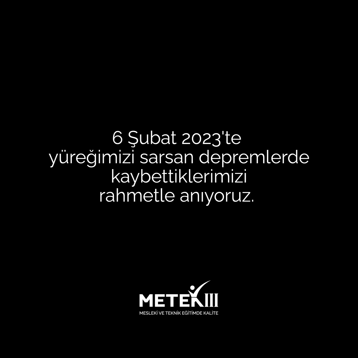 metekprojesi's tweet photo. #6şubat2023 'te yüreğimizi sarsan depremlerde kaybettiklerimizi rahmetle anıyoruz. 

@IKGPRO @tcmeb @csgbakanligi @EUDelegationTur  @MeslegimHayatim https://t.co/hSJLk9bSc4