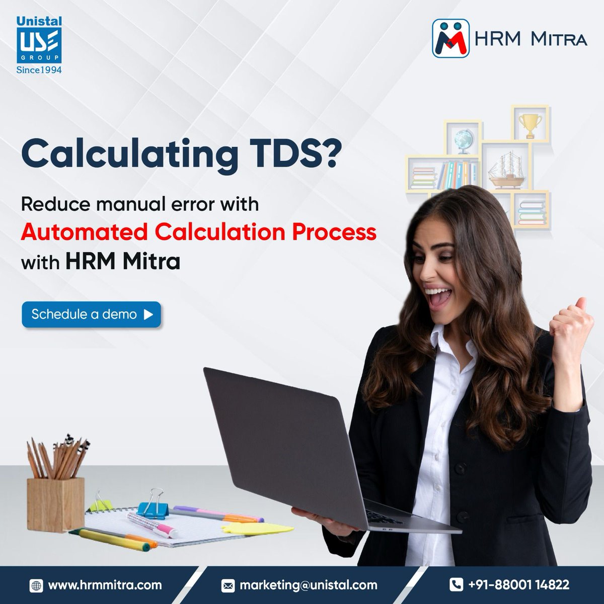 Struggling with TDS calculations?
Let HRM Mitra simplify the process with automated calculations! No more manual errors, only efficiency.

Schedule a Demo : hrmmitra.com

#TDSAutomation #PayrollEfficiency #HRMSoftware #AutomatedCalculations #TimeSaver #HRMMitra