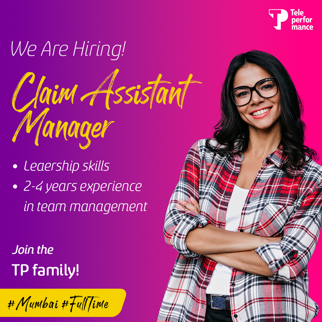 Apply now at bit.ly/RecJan2023.

If you are good at conflict resolution, crisis management, and claims management processes for guests and hosts, this post is for you!

A minimum of 2 years of Claims experience is a must.

#TPIndia #TPCareers #InsuranceJobs #JobsinMumbai