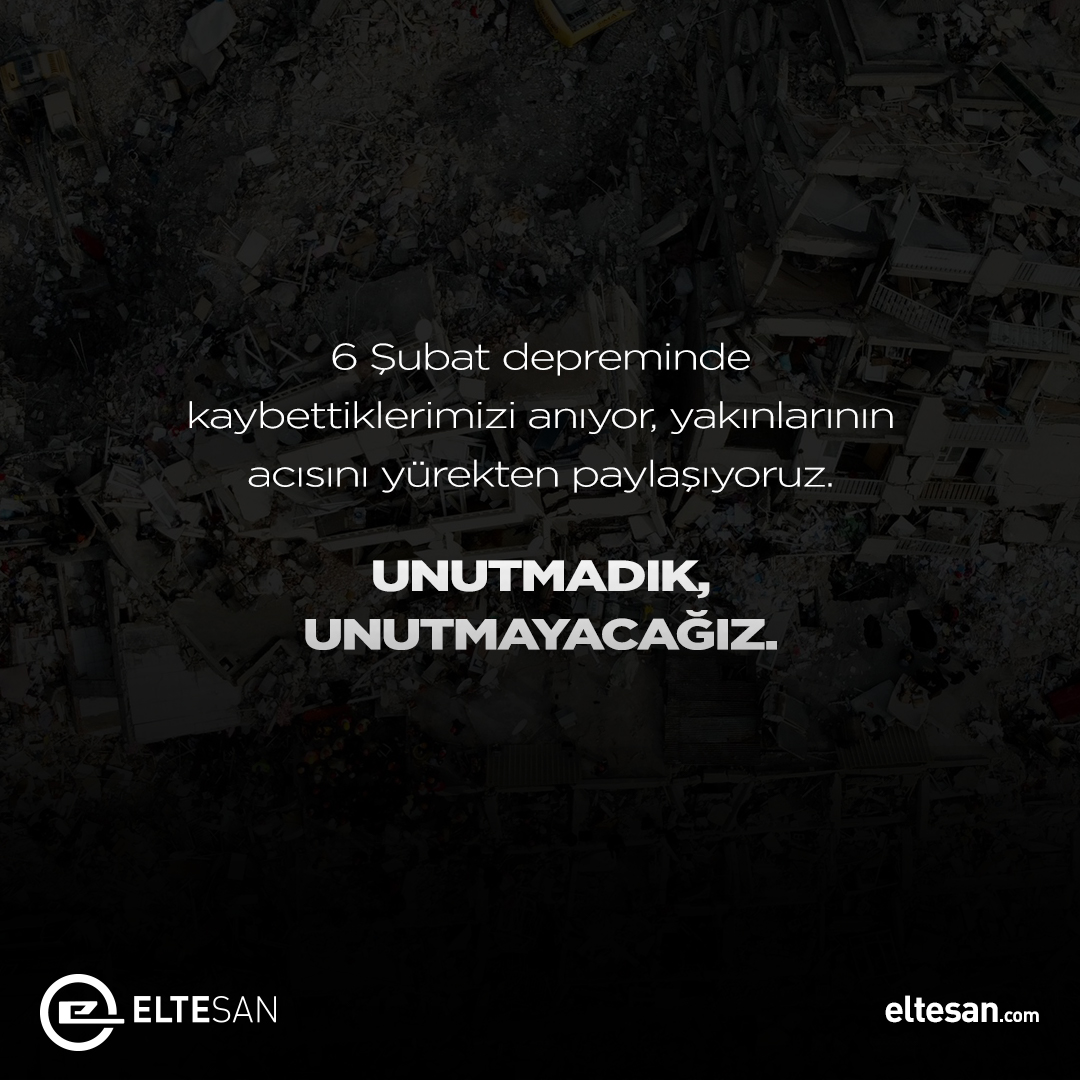 eltesan's tweet photo. 6 Şubat depreminde kaybettiklerimizi anıyor, yakınlarının acısını yürekten paylaşıyoruz.
UNUTMADIK, UNUTMAYACAĞIZ.
#deprem #6subatdepremi #unutmadik #unutmayacagiz https://t.co/ch7PICJMrQ