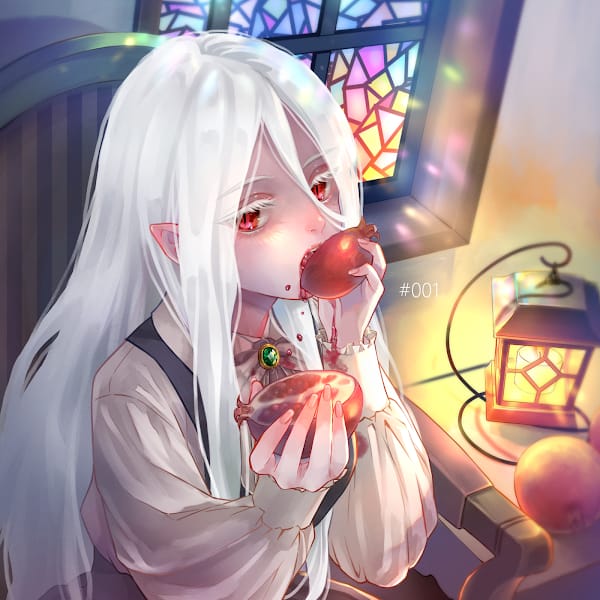 initial_gallery's tweet photo. \　 NFT紹介　/ 

🖼️GIRL #001
🖌️汐沢織
@shiosawaori
 
小夜は、隔世遺伝によって吸血鬼の特徴を強く持った少女。

#NFT  #InGNFT

イニシャルギャラリーは無料でNFT作品の宣伝をお手伝いします！
https://t.co/4AIATvRt68 https://t.co/Dp6zc0vsFQ