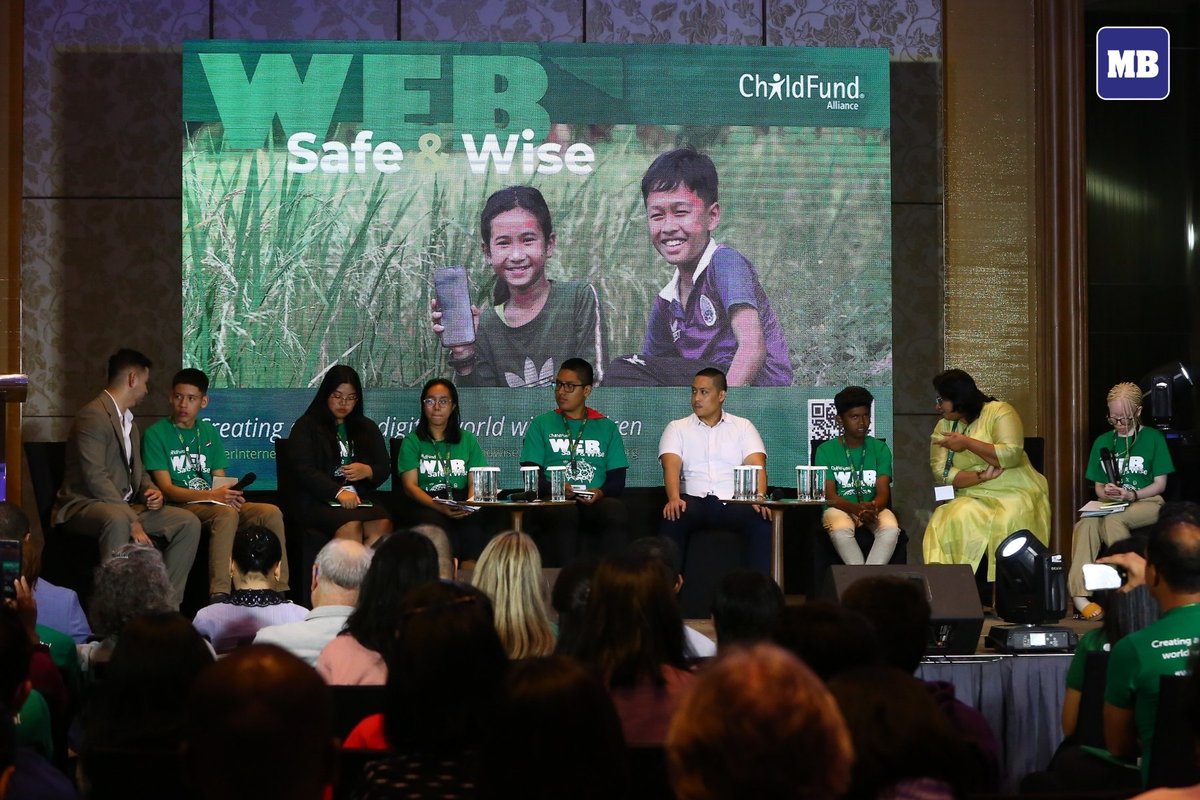 manilabulletin's tweet photo. LOOK: Global experts and members of the ChildFund Alliance’s WEB Safe & Wise Children’s Advisory Council share their insights, advocacies, and efforts they engage in for the digital world, during a Safer Internet Day 2024 conference at a hotel in Ortigas City on Tuesday, Feb. 6. The event aims to create a better digital world for children as it continues to rapidly evolve. 

📸: Noel B. Pabalate | MB