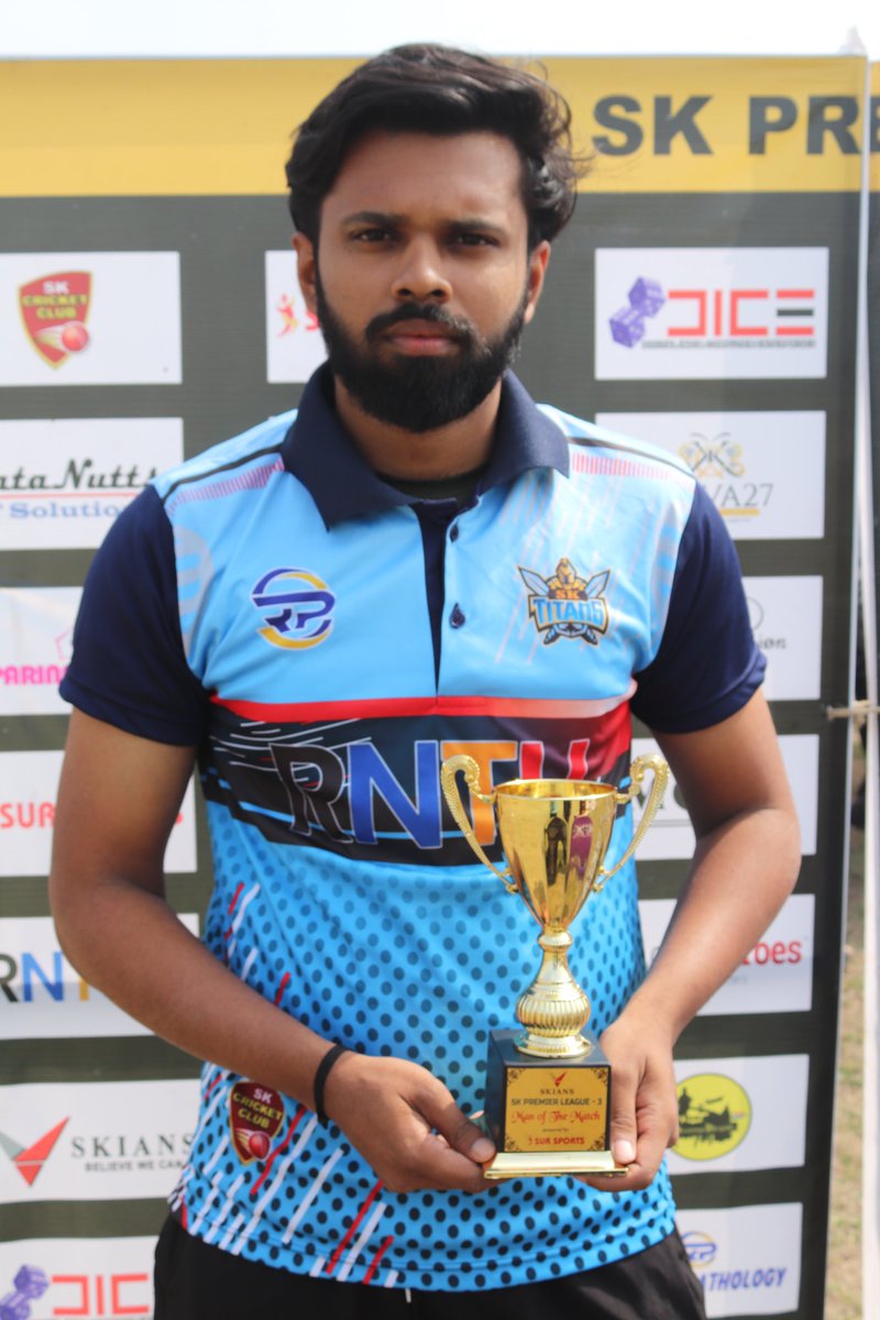 Skccofficials's tweet photo. SKIANS Present SK Premier League 3

Day - 1  Match - 2
SK Titans VS SK Warriors

Man of the match - pawan parsekar for all rounder performance 

SK Titans won by 3 wickets

#skpremierleague #skcricketclub #thundersvsrenegades #matchday https://t.co/nGmbvDJW3h