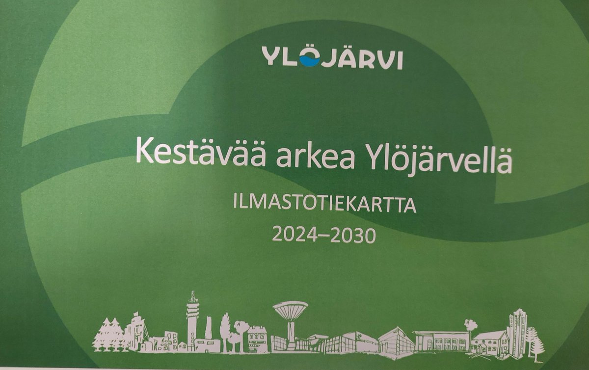SariSoini's tweet photo. Kaupunginvaltuusto hyväksyi eilen päivitetyn ilmastotiekartan vuosille 2024-2030. Tästä on hyvä jatkaa yhdessä kohti tavoitetta🙂 #Ylöjärvi #Hinku #kestävääarkea https://t.co/4JhSDGotXC