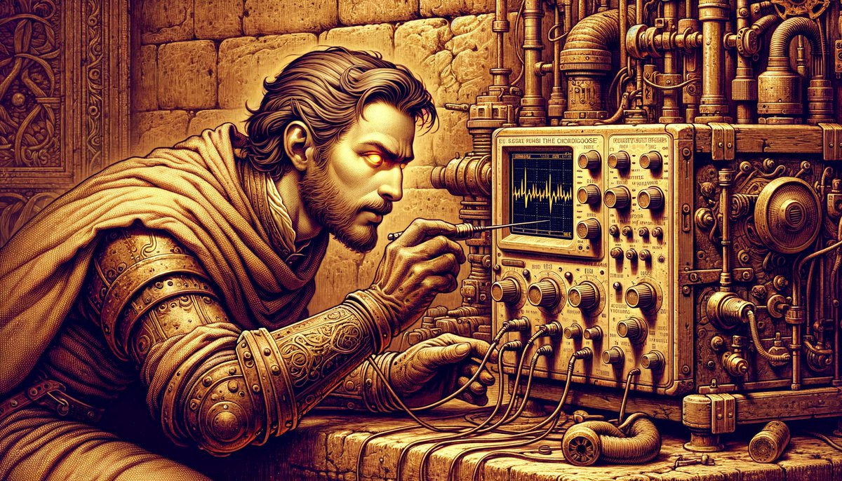 SpearsonWa83643's tweet image. Mesmerizing waves
Dancing on the screen, a song
Of code and magic

#OscilloscopeAdventures #InspiredByTechnology #AiArt #PythonHaiku #PythonPortrait