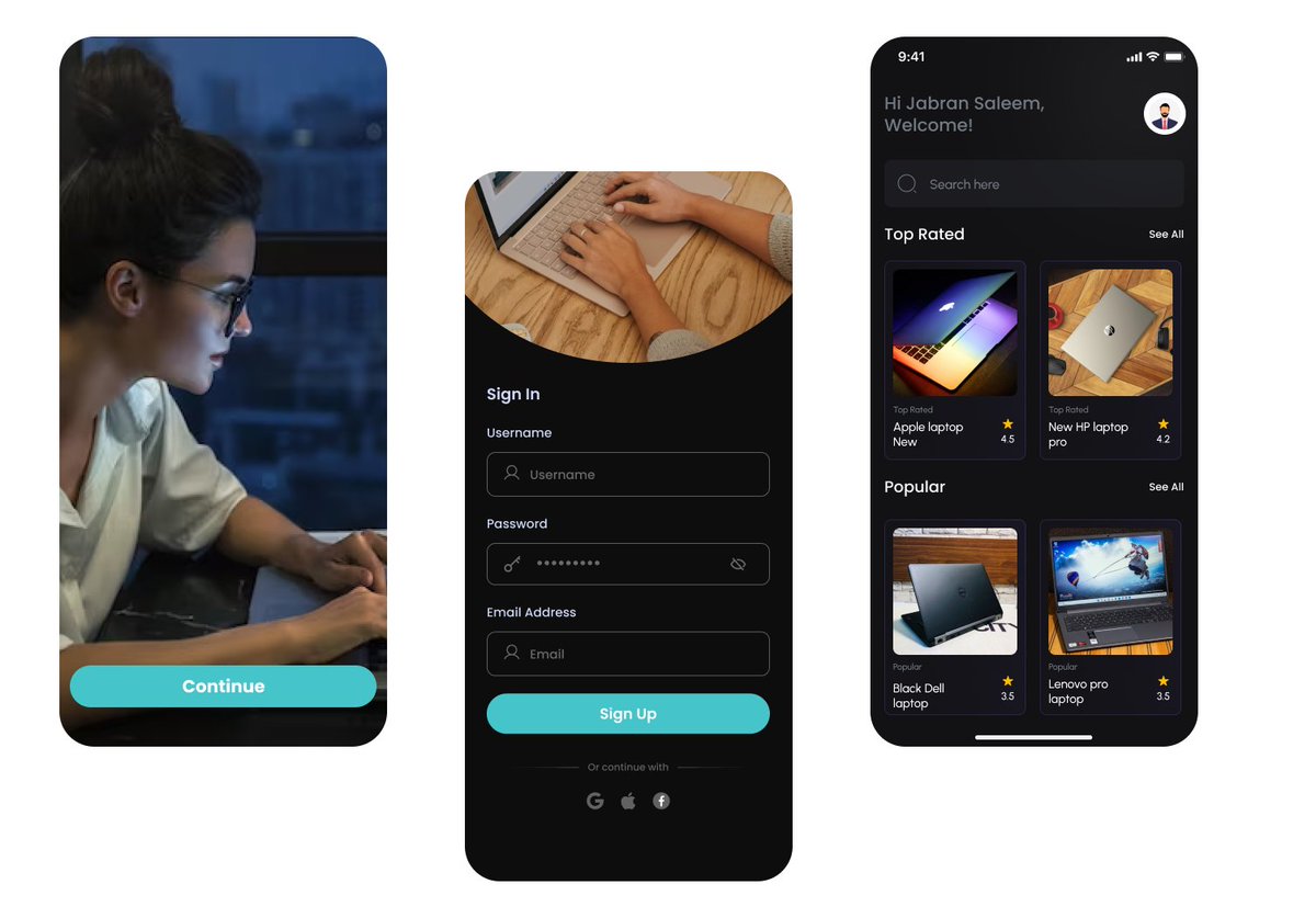 I'm super excited to share my latest UI/UX project with you all. 🎉 It's a laptop app design that I've been working on, #uidesignpatterns #uidesign #uiux #uiuxdesign #uxdesign #uxdesigner #uxdesigners #figma #mobileappdesign #userinterfacedesign #figmacommunity #mobileapp