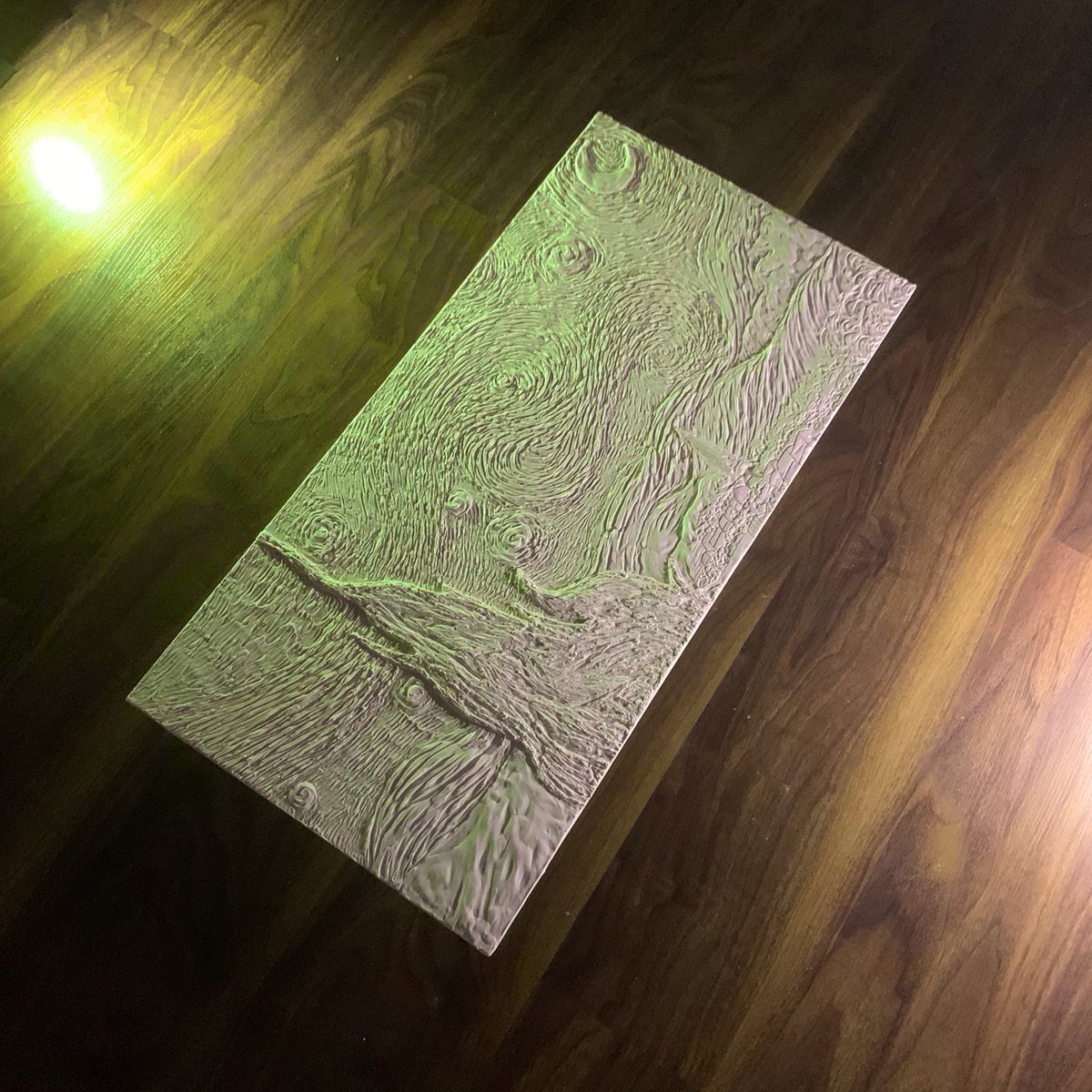 youareit__'s tweet photo. Starry Night of famous artist Vincent Van Gogh as textured art 

Canvas : 30 inches by 15 inches 

(Please retweet for visibility, tryna sell this artwork) 

Thank you 🫶 https://t.co/qrQmaCkcHm