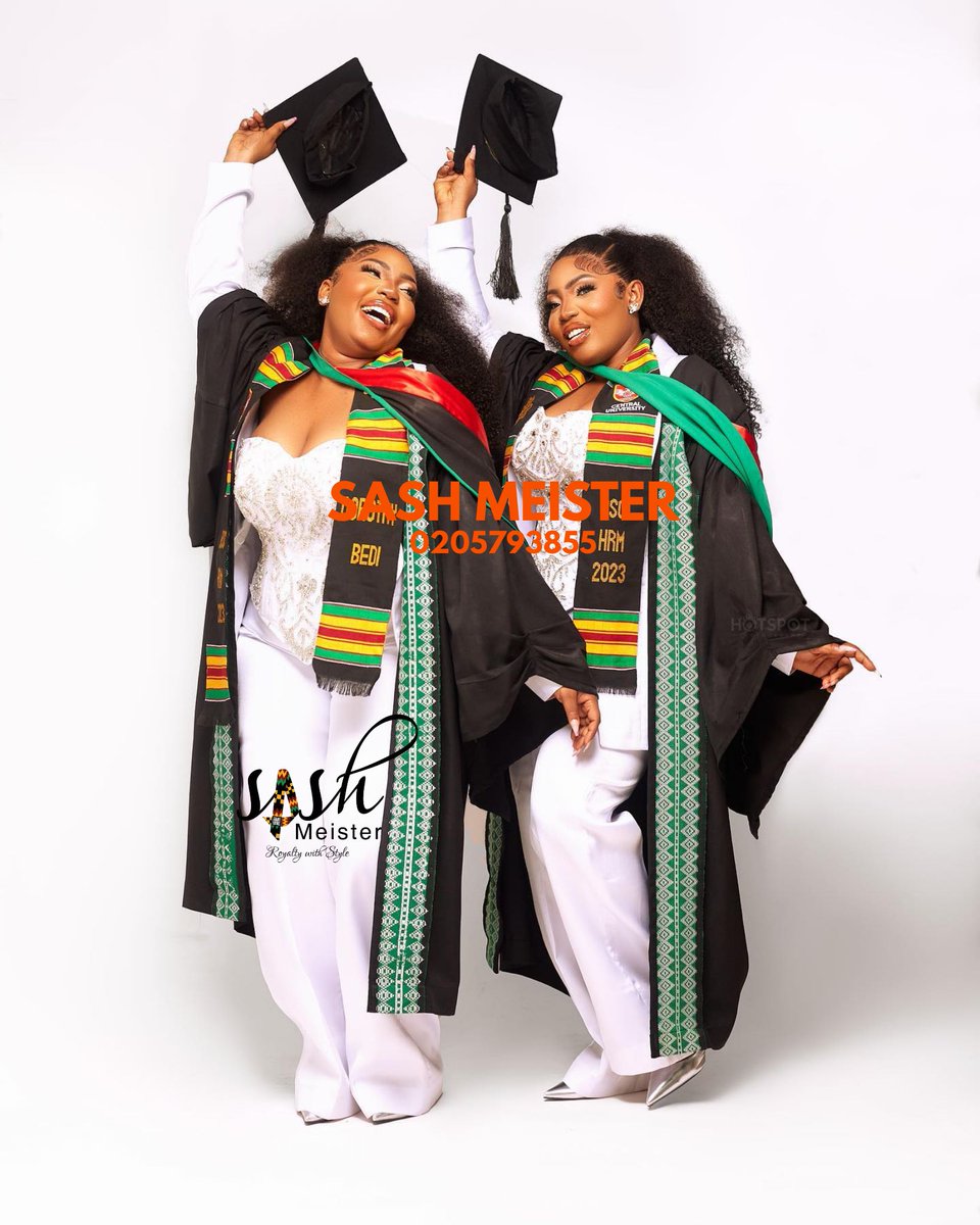 sash_meister's tweet photo. Double the Celebration, Double the Excellence. Congrats @_your_favorite_twins we appreciate you graduating with us.
#Twinning #GraduationGoals #SashMeister #RoyaltywithStyle #Graduation #KenteSash #Kente #centraluni https://t.co/utjO04OR0c