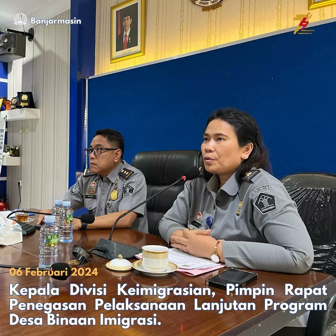 ImigrasiBJM_'s tweet photo. Kepala Divisi Keimigrasian, Junita Sitorus pimpin rapat terkait dengan Penegasan Pelaksanaan Lanjutan Program Desa Binaan Imigrasi. https://t.co/NbTOUJC7GV