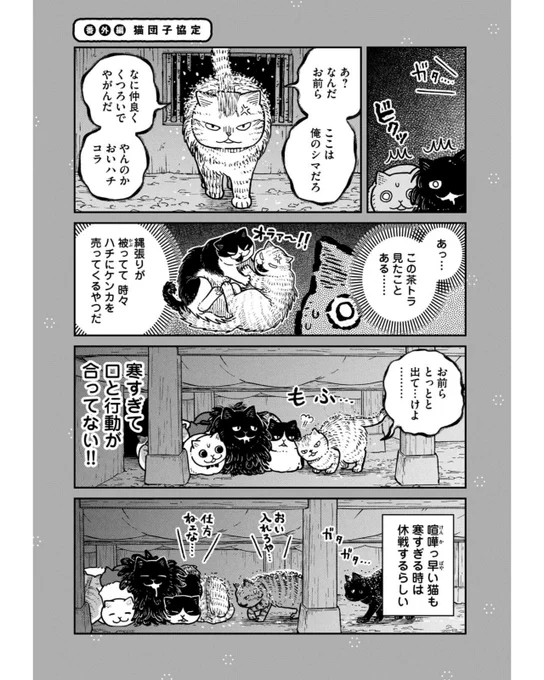 冬の寒い日、野良猫たちがどうやって生き延びるか  おまけ  #ツレ猫マルルとハチ #マルルとハチ #漫画が読めるハッシュタグ