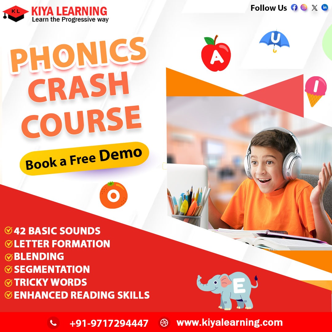 'Unlock the magic of literacy with #KiyaLearning Phonics #CrashCourse! 📚  Dive into the world of #42 #basicsounds, master letter #formation, #blending, segmentation, conquer #trickywords.
Book your free trial - kiyalearning.com