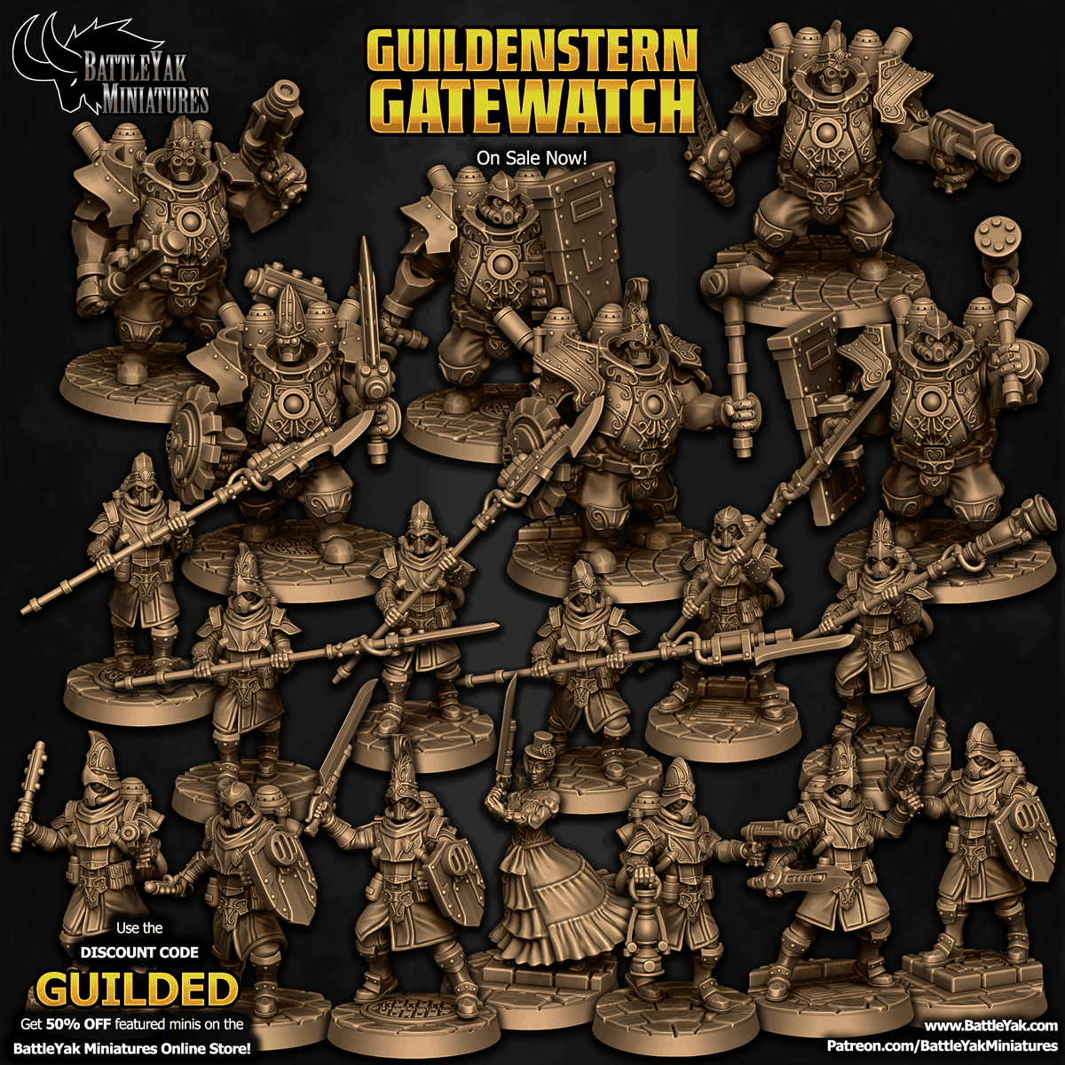 The latest sale from Battle Yak Miniatures is available now! battleyak.com #3dprinting #tabletopgaming #warcraft #conceptart #watchman #golem #dnd #wargaming